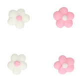 Zuckerdekor Little Flower Mix Weiß/Rosa Set