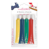 Choco Pens Rot/Blau/Gelb/Grün